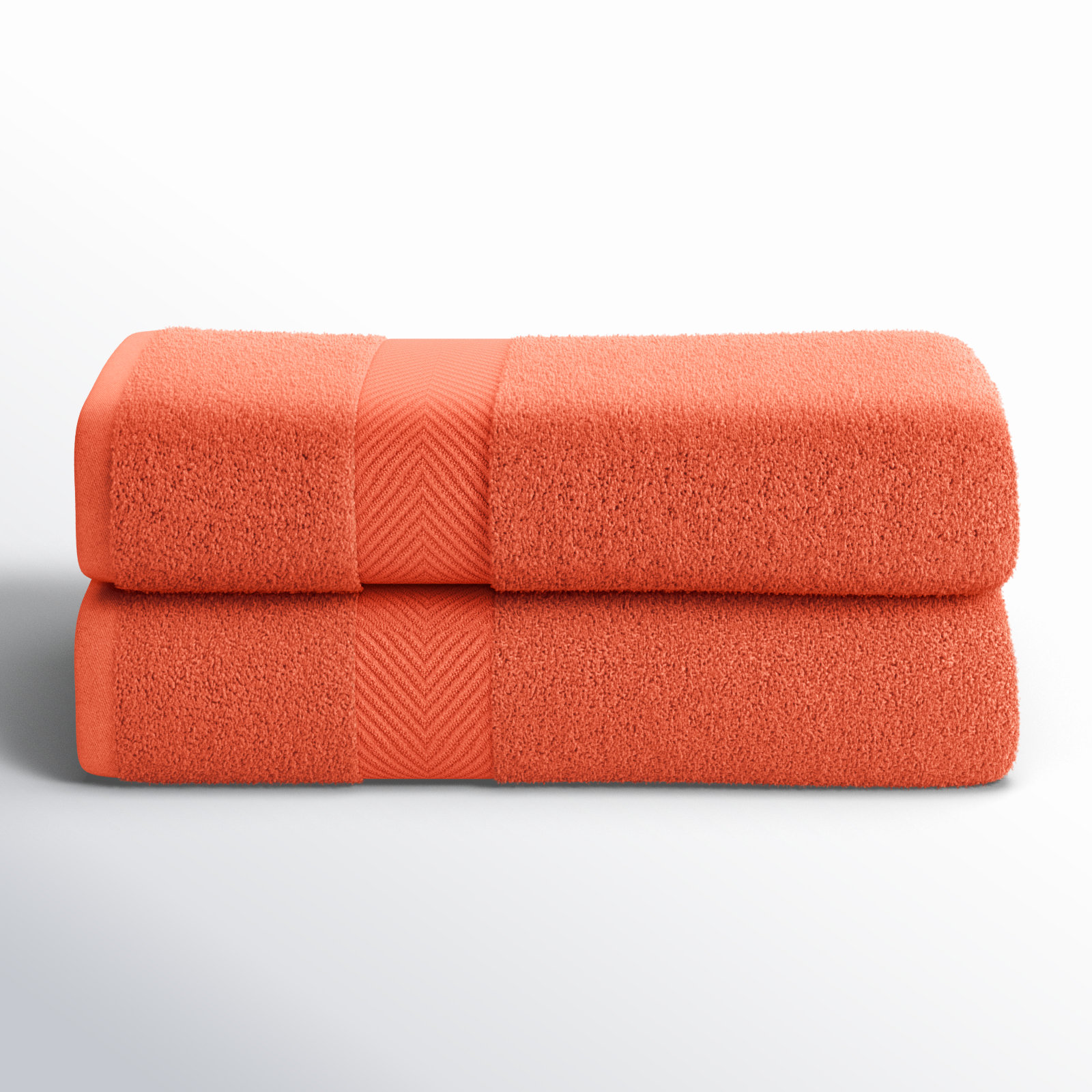 Hamachi 6-Piece Cotton Towel Set, Brick, Bath Towels - 2 Pack