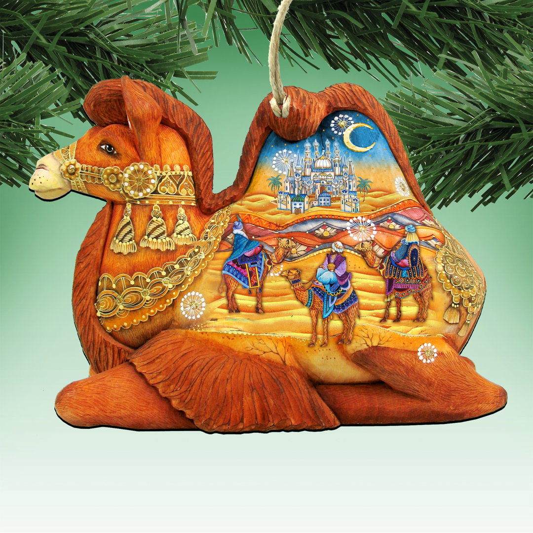 5'' Handmade Wood Hanging Figurine Ornament The Holiday Aisle®