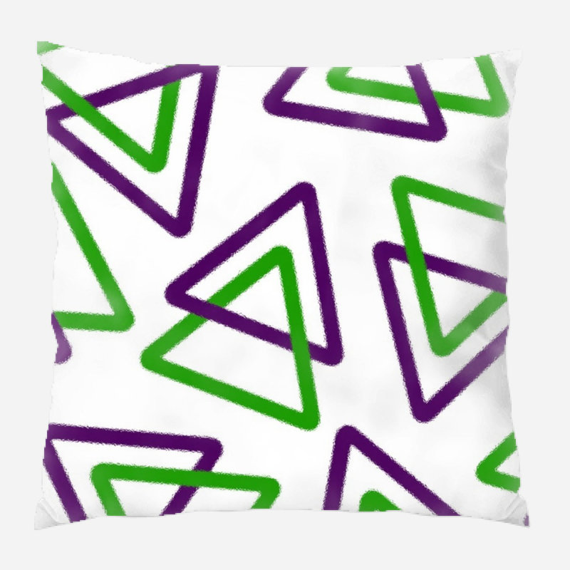 Coussin design, Mauve / Vert