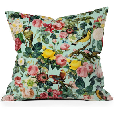 Coussin Society6 Floral and Birds III