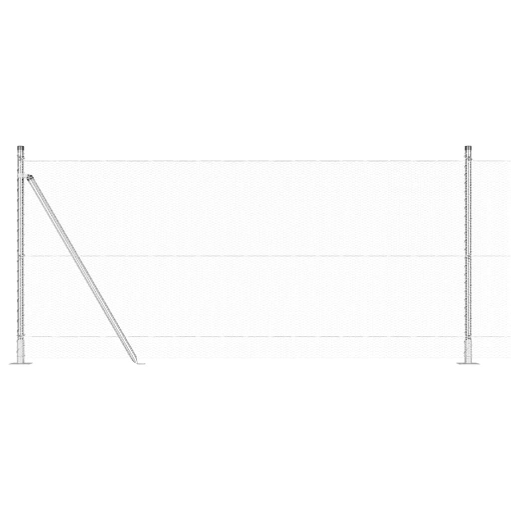 Vidaxl Fence With Posts PVC-Coated Steel