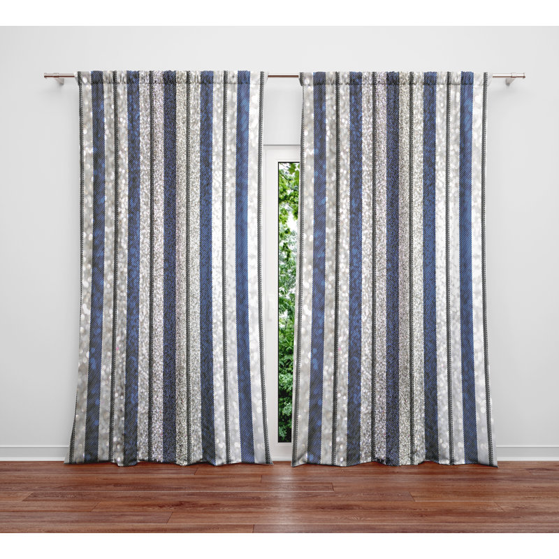 Semi Sheer Curtain Panel Pair, 20" W x 52" L