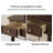American-Style Rustic All-Solid Wood Dresser With Stool