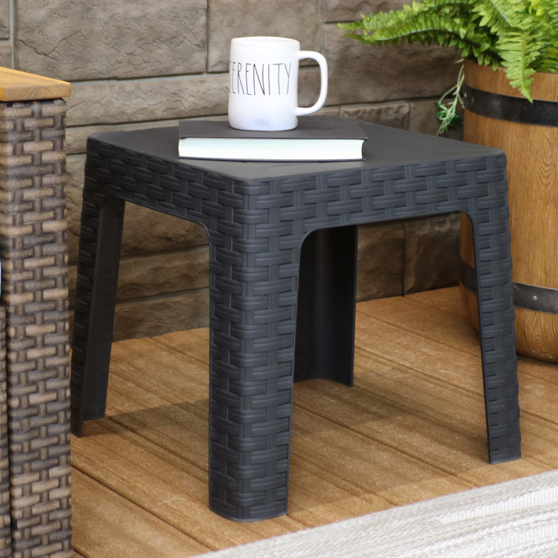 Ensemble de tables d'appoint carrées en plastique Broshouse - Gris, Gris