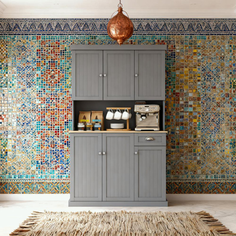 Kitchen Buffet with 6 doors and drawer