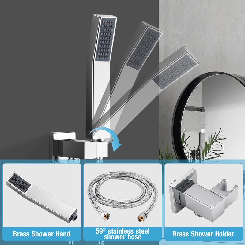 10 in.shower faucet, Chrome