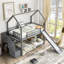 Lit superposé avec glissade convertible House-261642574