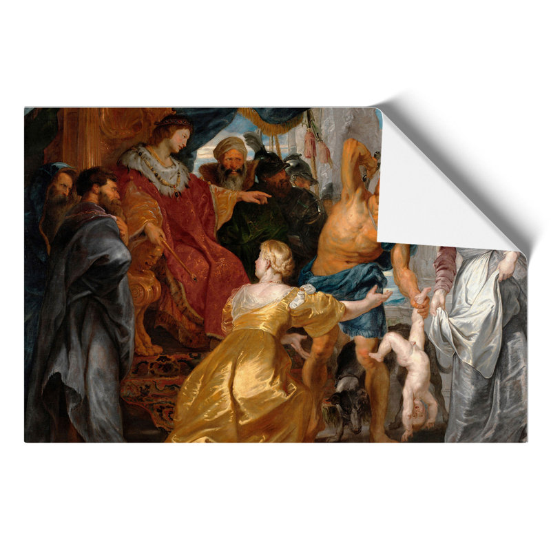 The First Book Of Kings In The Bible by Peter Paul Rubens - No Frame Painting, 42cm H x 59cm W x 0.1cm D