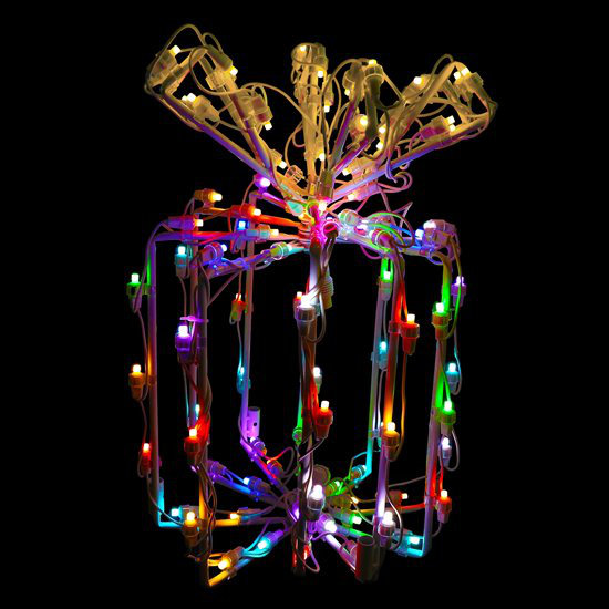 Boîte-cadeau 3D avec changement de couleur RVBWW