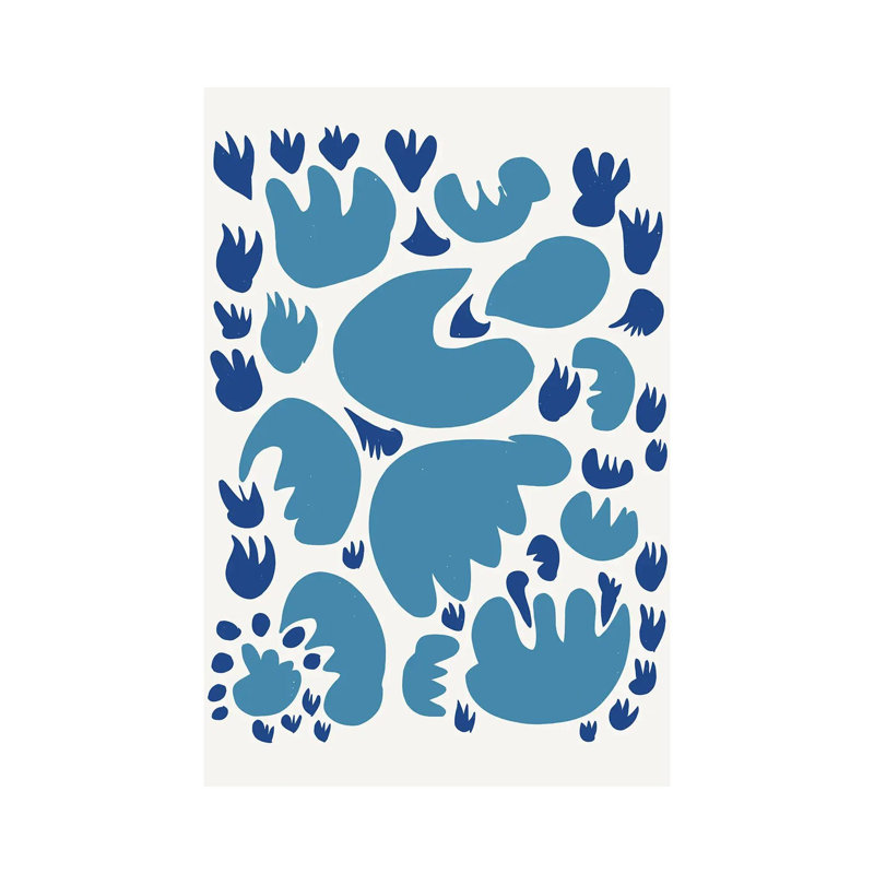 Blue Cuts Out Abstract by Emmanuel Signorino - Wrapped Canvas Print, 20.32 cm H x 30.48 cm W