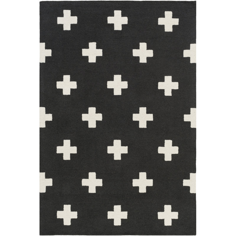 Cavan Hand Tufted Wool Geometric Indoor Rug, Rectangle 2' x 3'