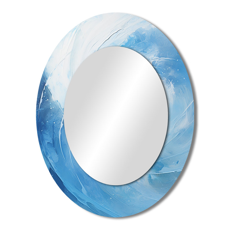 Miroir mural bleu, 43 po x 33 po