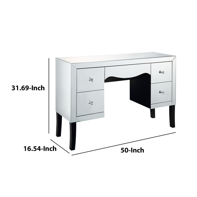 Meuble-lavabo en bois à miroir encadré Evander