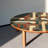 Solid Ash Wood Coffee Table with Tall Legs
