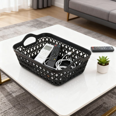 12-Pack Mini Plastic Storage Baskets With Handles For Organizing Small Items, Durable Multipurpose Trays For Kitchen, Bathroom, And Office Use