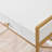 Claudette Solid + Manufactured Wood Wall Desk in White and Gold
