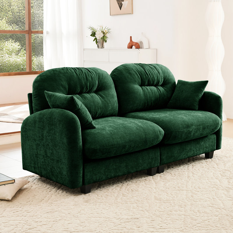 Chenille avec 2 sièges, courbe ergonomique et apparence élégante pour les espaces de vie modernes Matériau 2 po, design, matériau respirant et relaxant