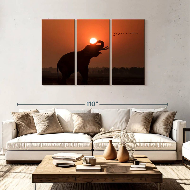 Brampt Elephant Call Silhouette, 48" H x 74" W