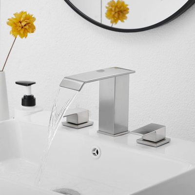 Widespread 2-handle Bathroom Faucet with Drain Assembly