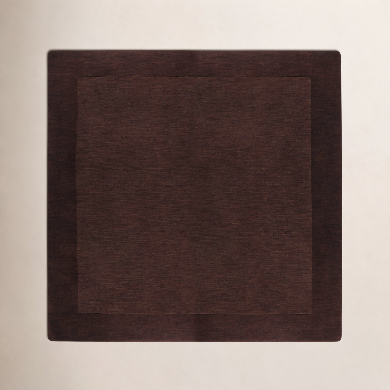 Dolma Chocolate Hand-Woven Wool Rug, Square 9'9"