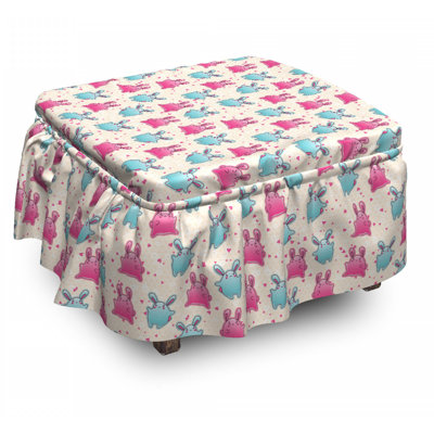 Box Cushion Ottoman Slipcover