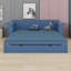 Lit de jour avec bureau amovible, tiroirs de rangement et table d'appoint hydraulique-1336695717-1336695714