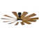Windflower 12 - Blade Windmill Smart Ceiling Fan with Wall Control and LED Light Kit Included, Works With Alexa and iOS or Android App