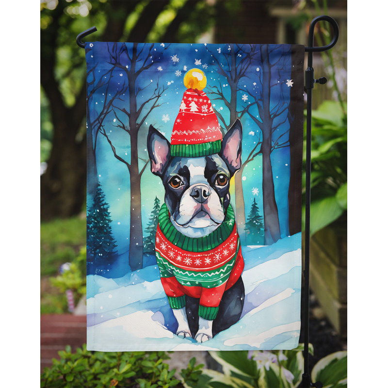 Double Sided Polyester Christmas, 15.5" H x 11.25" W