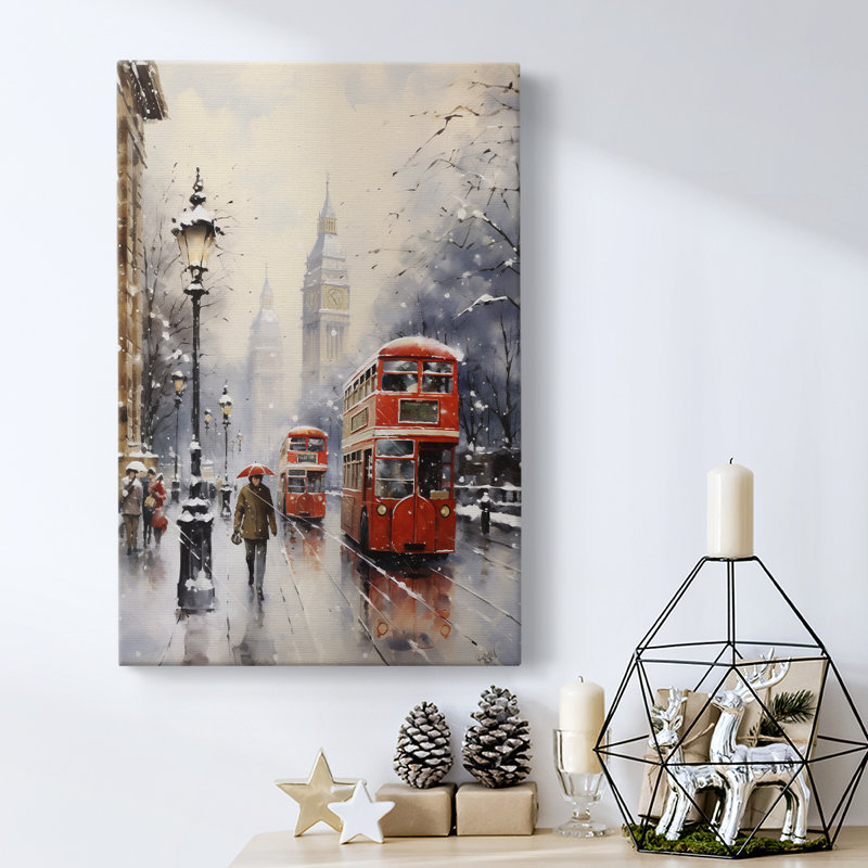 Art des Fêtes de Noël - Toile tendue avec châssis, H 48 po x l 32 po