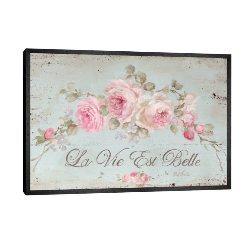 Life Is Beautiful by Debi Coules - Floater Frame Painting on Canvas, 101.6 cm H x 66.04 cm W, Black
