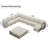 Wylodene U-Shaped Velvet Reversible Modular Sectional-1729195527