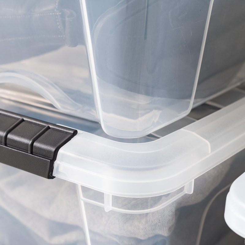ClearView 16.5" Stackable Storage Box with Secure Latching Buckles
