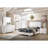High Gloss Wood Full LED Panel Bed