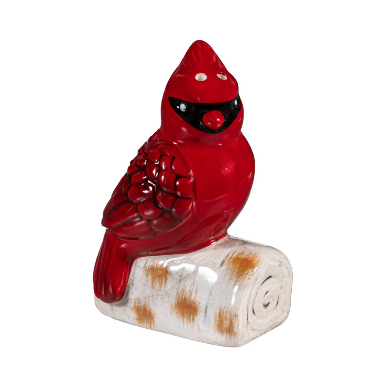 Ensemble de salière et poivrière Cardinal on a Log