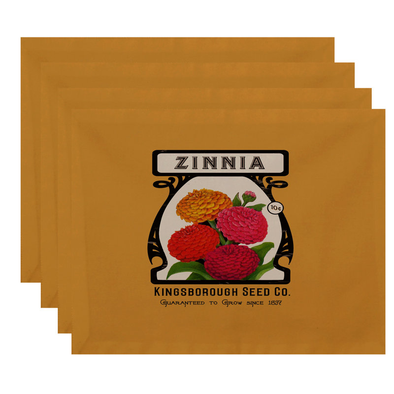 Alberts Polyester Floral Rectangle Placemat, Yellow