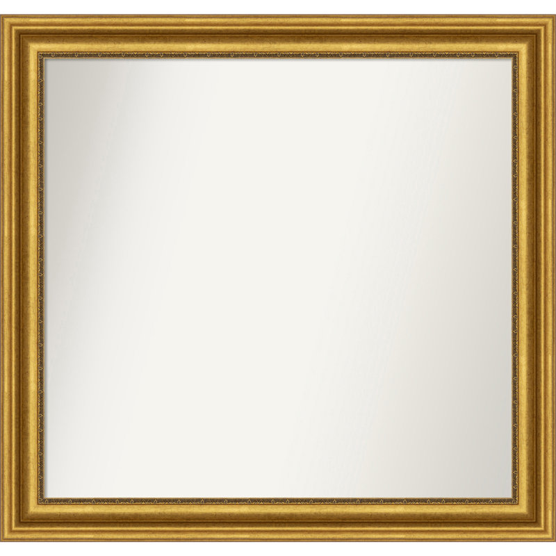 Miroir de salle de bain Jashawna, 37,75 po x 39,75 po, Doré