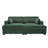 Bentura Oversized Upholstered Green Faux Rabbit Fur Flannel  Sleeper Sofa Bed Lounge sofa with Armrests & Throw Pillows-457534886