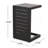 Dark Brown Chair(2)+Black Accent Table