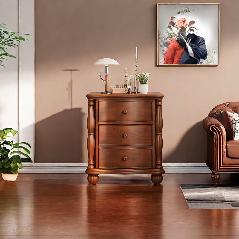 Classic Column Drawer Cabinet, Brown/Brown