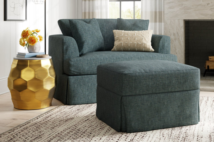 Modern Minimalist Accent Chair with Round Single-Person Sofa