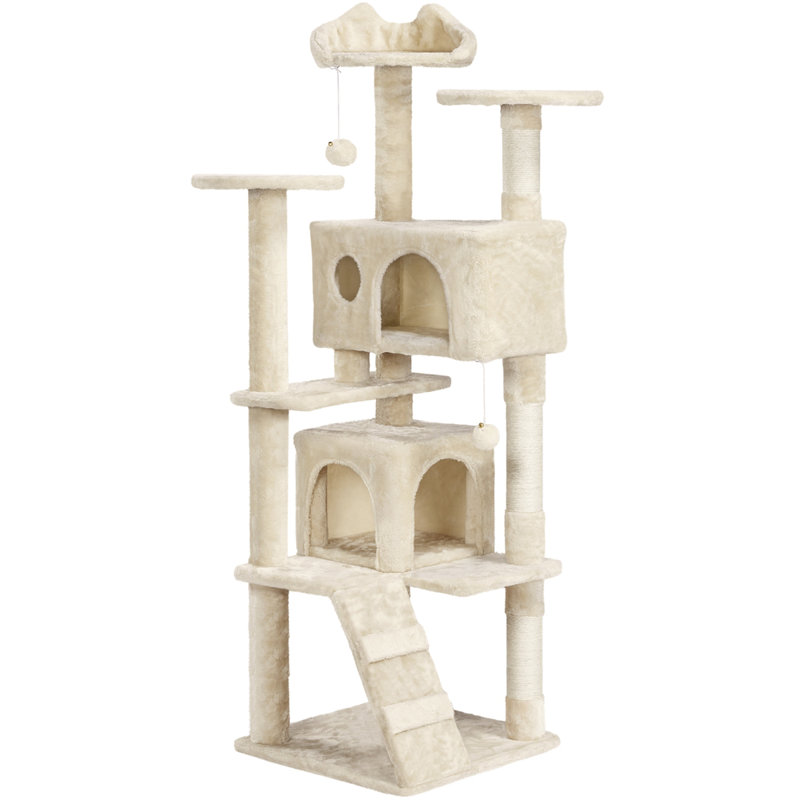 Arbre à chat 61,5 po Dagenham, Beige, H 61,5 po x l 19,5 po x P 19,5 po