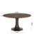 Dark Walnut Tone Solid Wood Round Dining Table Floral Shape 4-8 Seats-785957608