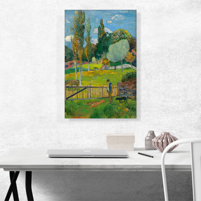 «Landscape 1894» par Paul Gauguin - reproduction d'art sur toile tendue