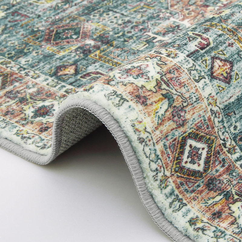 Abstract Machine Printed Area Rug, Rectangle 80 x 150 cm