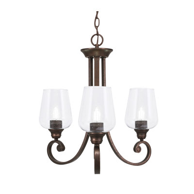 Lustre classique à 3 lumières Aunesti