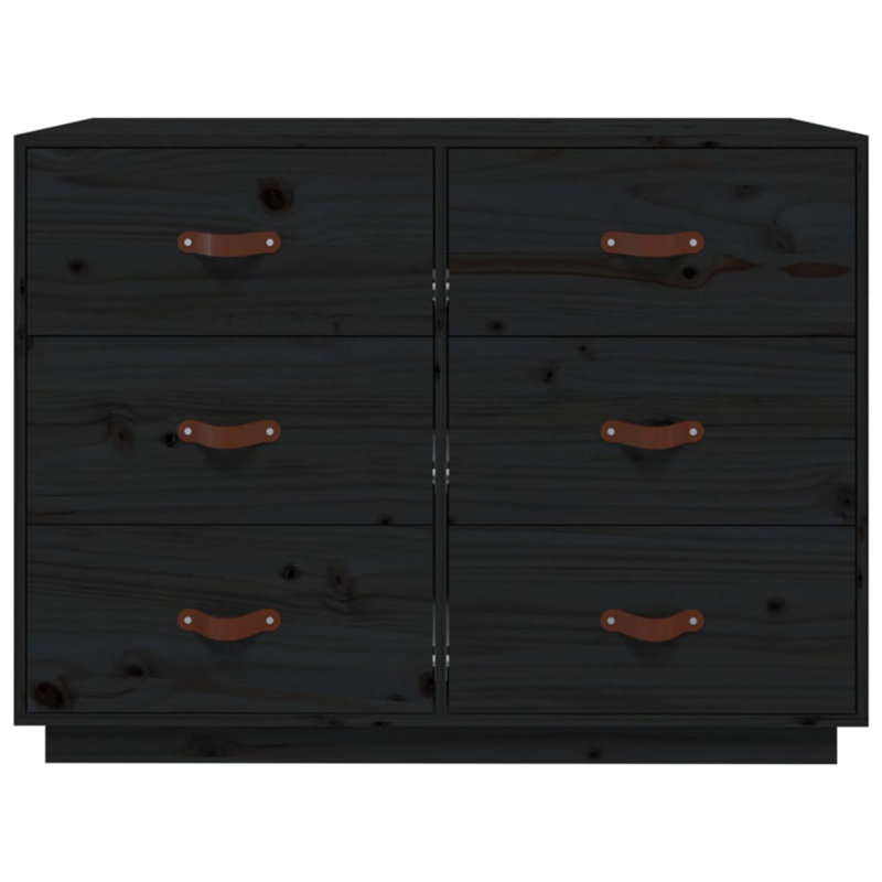 Levenia 100cm Solid Wood Sideboard, Black