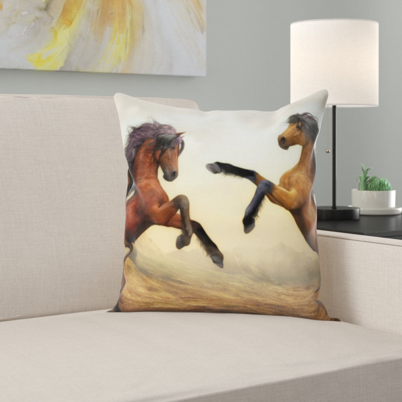 Coussin en chevaux