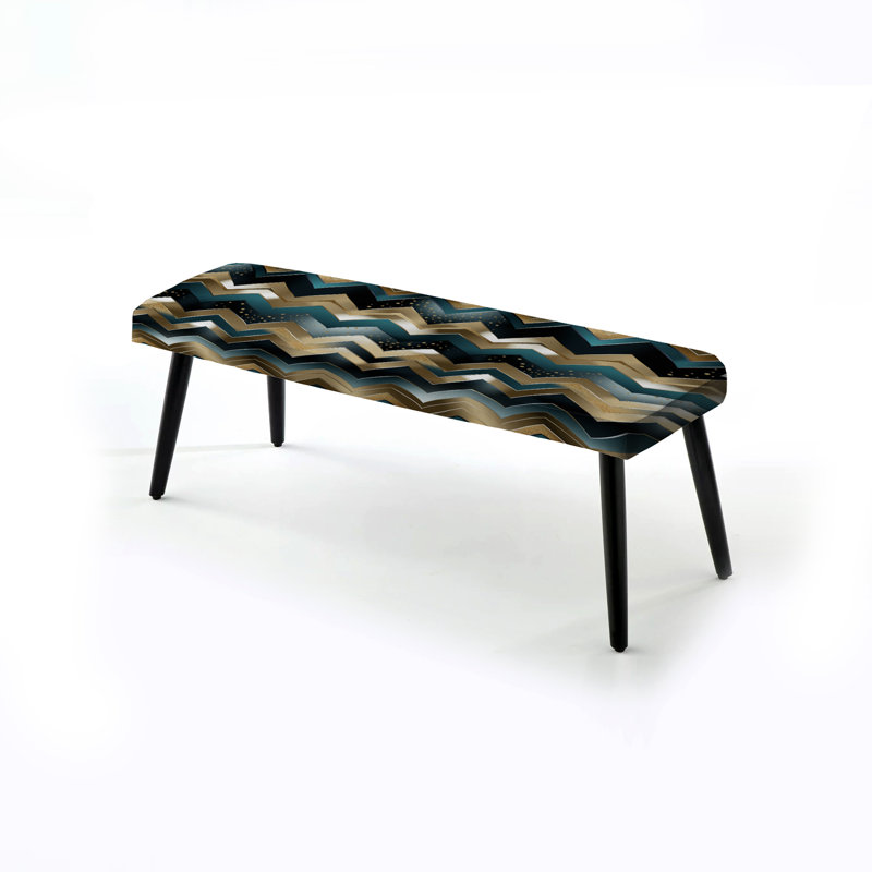Banc rembourré Metallic Chevron Elegance Patter