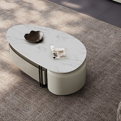 Table basse très simple en pierre micro-cristalline