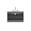 Meuble-lavabo mural de 30 po avec lavabo en céramique et trois trous de robinet, grand meuble-lavabo flottant avec rangement pour salle de bain moderne, KD